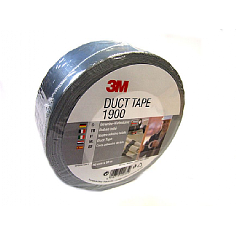 3M VALUE DUCT 1900 Scotch 1900 Duct Tape, 50m x 50mm, Black